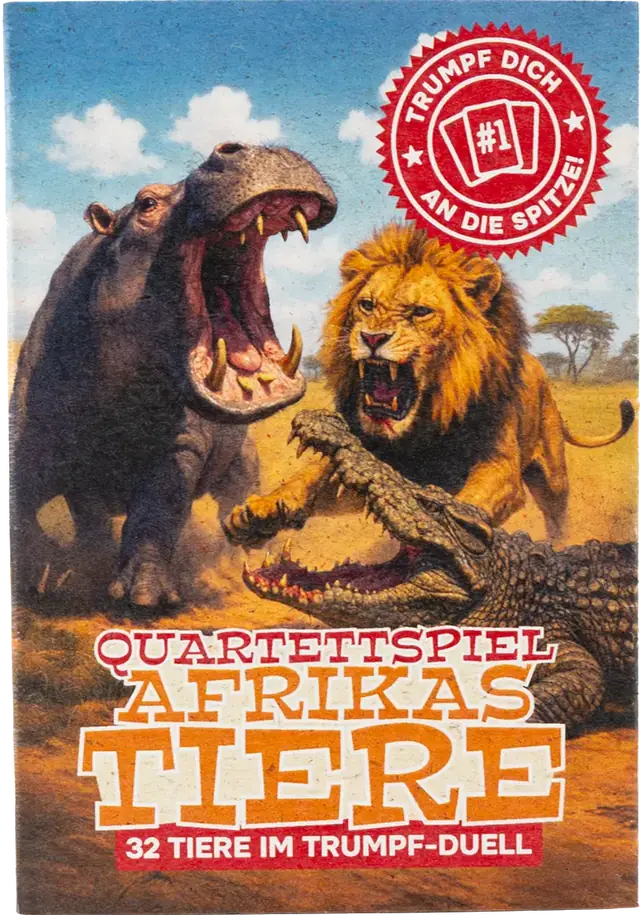 Schachtel des Quartettspiel Afrikas Tiere