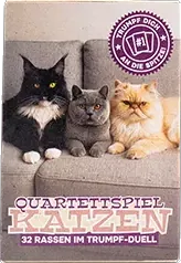 Schachtel des Quartettspiel Katzen
