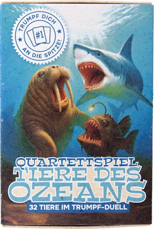 Schachtel des Quartettspiel Tiere des Ozeans