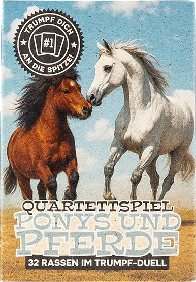 Schachtel des Quartettspiel Ponys und Pferde