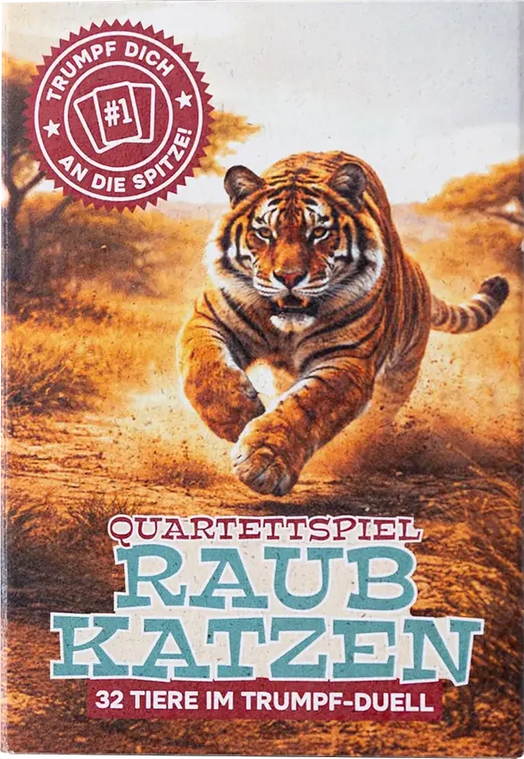 Schachtel des Quartettspiel Raubkatzen