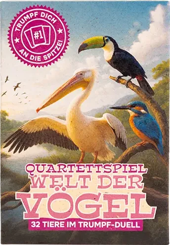Schachtel des Quartettspiel Welt der Vögel