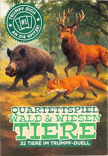 Schachtel des Quartettspiel Wald- und Wiesentiere