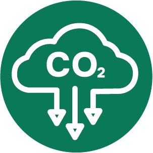 Icon Geringe CO2-Emissionen